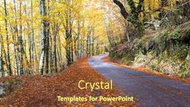  Presentation with autumn - Amazing slide set having autumn-landscape-at-geres-national backdrop and a tawny brown colored foreground