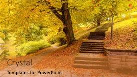  Presentation with europe - Slide deck enhanced with autumn-landscape-baden-baden-europe background and a gold colored foreground