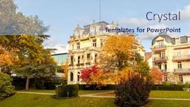  Presentation with europe - Slides enhanced with autumn-landscape-baden-baden-europe background and a light blue colored foreground