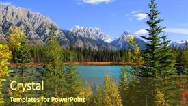  Presentation with banff national park - Amazing slide set having autumn landscape in banff national backdrop and a tawny brown colored foreground