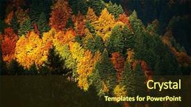  Presentation with romania - Slides consisting of autumn landscape in bucegi mountains background and a tawny brown colored foreground