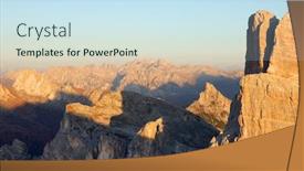  Presentation with europe - Slide deck with autumn-landscape-in-dolomites-italy background and a sky blue colored foreground