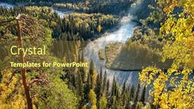  Presentation with finland - Presentation theme consisting of autumn-landscape-in-oulanka-national background and a tawny brown colored foreground