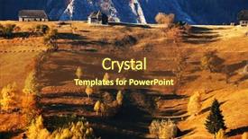  Presentation with romania - Cool new PPT theme with autumn-landscape-in-rucar-pass backdrop and a tawny brown colored foreground