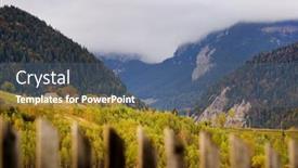  Presentation with romania - Slide set featuring autumn-landscape-in-the-carpathians background and a ocean colored foreground