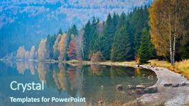  Presentation with mountains - Amazing slides having oak tree forest - axe stuck in a stump backdrop and a gray colored foreground