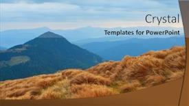  Presentation with wind - Presentation theme enhanced with autumn-landscape-in-the-mountains background and a light blue colored foreground