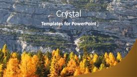  Presentation with autumn - PPT theme with autumn-landscape-in-val-di background and a gray colored foreground