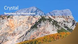  Presentation with autumn - Theme enhanced with autumn-landscape-in-val-di background and a teal colored foreground