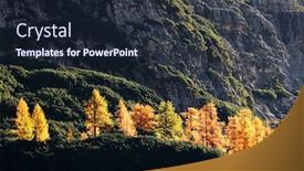  Presentation with autumn - Theme having autumn-landscape-in-val-di background and a wine colored foreground