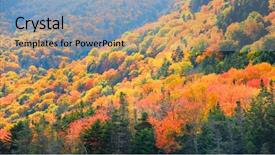  Presentation with national - Cool new PPT layouts with autumn landscape in white mountain backdrop and a light blue colored foreground