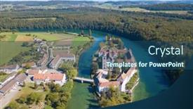  Presentation with monastery - Beautiful presentation featuring autumn landscape nearby rheinau monastery backdrop and a ocean colored foreground