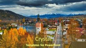  Presentation with poland - Presentation design enhanced with autumn-landscape-of-bialka-tatrzanska background and a tawny brown colored foreground