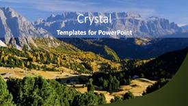  Presentation with landscape - PPT layouts consisting of autumn-landscape-of-gruppo-di background and a teal colored foreground