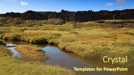  Presentation with autumn - Colorful slides enhanced with autumn-landscape-of-pingvellir-national backdrop and a tawny brown colored foreground