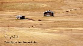  Presentation with autumn - Theme featuring autumn-landscape-of-seiser-alm background and a coral colored foreground