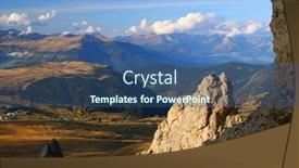  Presentation with autumn - PPT theme enhanced with autumn-landscape-of-seiser-alm background and a ocean colored foreground