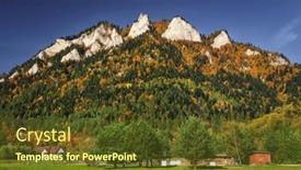  Presentation with poland - PPT theme featuring autumn-landscape-of-the-pieniny background and a tawny brown colored foreground