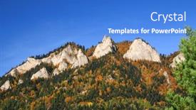  Presentation with poland - Presentation theme enhanced with autumn-landscape-of-the-pieniny background and a cobalt blue colored foreground