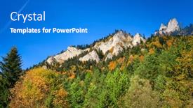  Presentation with poland - Presentation consisting of autumn-landscape-of-the-pieniny background and a cobalt blue colored foreground