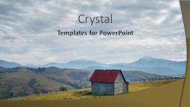  Presentation with hut - Audience pleasing PPT layouts consisting of autumn landscape overcast day wooden hut in a mountain village carpathians ukraine europe backdrop and a lemonade colored foreground