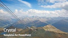  Presentation with railway - Cool new PPT theme with autumn landscape surrounding mountain railway backdrop and a gray colored foreground