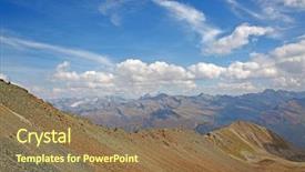  Presentation with japan beautiful landscape mountain fuji - Slides enhanced with autumn landscape surrounding mountain railway background and a coral colored foreground