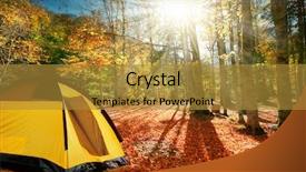  Presentation with mountain - Audience pleasing PPT layouts consisting of autumn landscape with colorful forest backdrop and a gold colored foreground