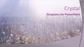  Presentation with fog - Presentation theme consisting of autumn-landscape-with-fog background and a sky blue colored foreground