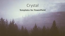  Presentation with autumn morning - Presentation design consisting of autumn-landscape-with-mountain-hills background and a light gray colored foreground