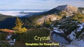  Presentation with frozen - Colorful PPT layouts enhanced with autumn-landscape-with-the-first backdrop and a wine colored foreground