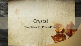  Presentation with old paper and ink - PPT layouts having autumn leaves and old paper background and a soft green colored foreground