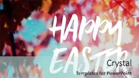  Presentation with blue design - Amazing presentation having autumn leaves falling sky - easter greeting against light design backdrop and a  colored foreground