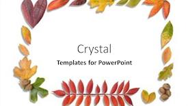  Presentation with designs - Presentation theme enhanced with autumn-leaves-in-a-frame background and a white colored foreground