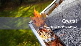  Presentation with gutter - Beautiful PPT theme featuring autumn leaves in a rain backdrop and a gray colored foreground
