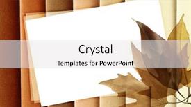  Presentation with autumn leaves - Slide deck enhanced with autumn leaves on fabric samples background and a  colored foreground