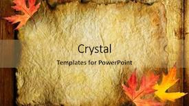  Presentation with border - Presentation theme enhanced with autumn leaves on the old background and a yellow colored foreground