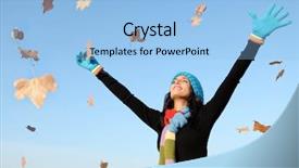  Presentation with autumn leaves falling - Cool new presentation with autumn leaves backdrop and a light blue colored foreground