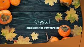  Presentation with maple leaves - Presentation theme consisting of autumn-maple-leaves-and-ripe background and a tawny brown colored foreground