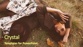  Presentation with beauty beautiful autumn in japanese - Audience pleasing PPT theme consisting of autumn mood beautiful young woman backdrop and a tawny brown colored foreground