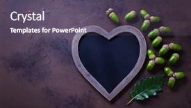  Presentation with chalkboard - Slide deck consisting of autumn mood chalkboard and acorns background and a  colored foreground