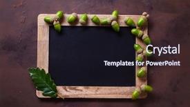  Presentation with mood management power point - Audience pleasing PPT layouts consisting of autumn mood chalkboard and acorns backdrop and a wine colored foreground