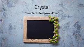  Presentation with mood management power point - Slide deck featuring autumn mood chalkboard and acorns background and a light blue colored foreground