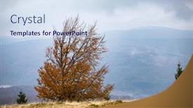  Presentation with fog - Amazing presentation theme having autumn-moody-background-with-colorful backdrop and a sky blue colored foreground