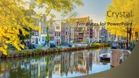  Presentation with autumn morning - Slides consisting of autumn-morning-in-amsterdam-silence background and a yellow colored foreground