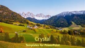  Presentation with autumn morning - Presentation design consisting of autumn-morning-in-st-magdalena background and a  colored foreground