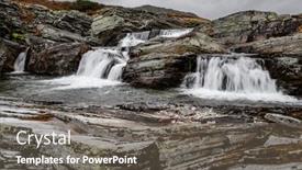  Presentation with autumn - Theme featuring autumn-mountain-landscape-of-rondane background and a gray colored foreground