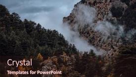  Presentation with fall mountains - Presentation design having autumn-mountains-landscape-beautiful-mountainous background and a wine colored foreground