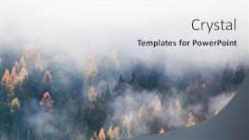  Presentation with fog - Cool new presentation theme with autumn-nature-background-forest backdrop and a white colored foreground