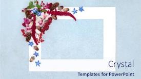  Presentation with fall abstract - PPT theme with autumn-nature-floral-background-border background and a sky blue colored foreground